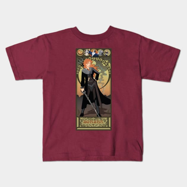 Sorsha - art nouveau - Willow Kids T-Shirt by captainlaserbeam